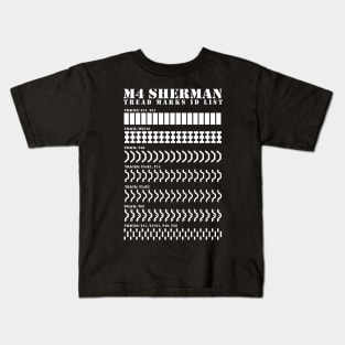 M4 Sherman Tread Marks ID List Kids T-Shirt